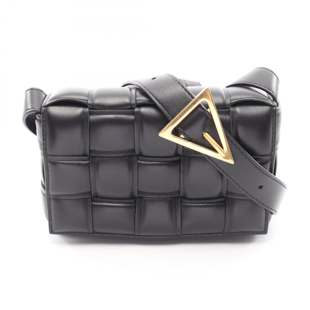 Bottega Veneta Padded Cassette Shoulder Bag Leather Black